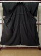 Photo2: L0225B Used Japanese women  Black MONTSUKI crests / Wool.    (Grade D) (2)