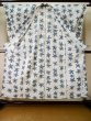 Photo2: L0309C Used Japanese women  Off White YUKATA summer(made in Japan) / Cotton/hemp Flower,   (Grade C) (2)