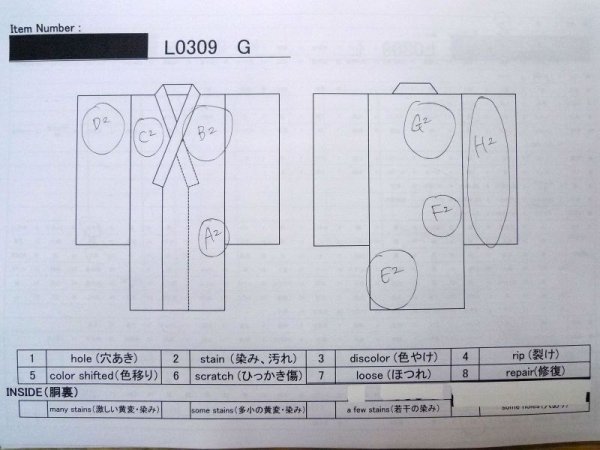 Photo11: L0309G Used Japanese women  Indigo Blue YUKATA summer(made in Japan) / Linen. Iris,   (Grade B) (11)