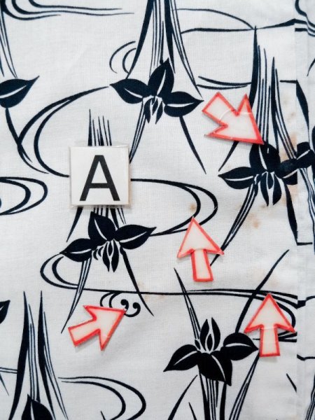 Photo12: L0309G Used Japanese women  Indigo Blue YUKATA summer(made in Japan) / Linen. Iris,   (Grade B) (12)