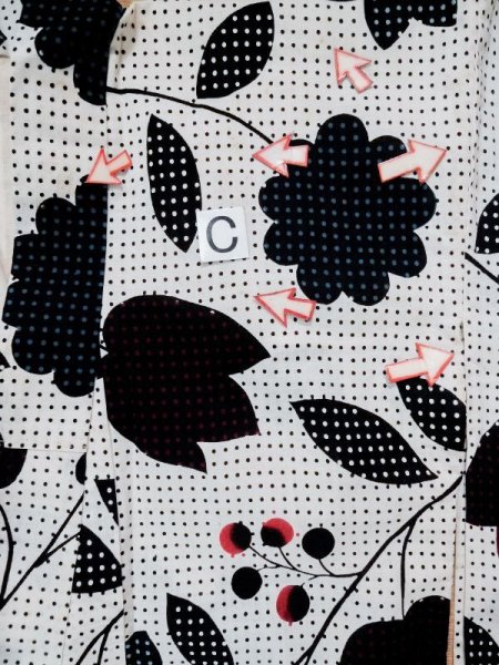 Photo16: L0309K Used Japanese women  Off White YUKATA summer(made in Japan) / Linen. Flower,   (Grade B) (16)