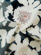 Photo12: L0309M Used Japanese women  Off White YUKATA summer(made in Japan) / Linen. Flower,   (Grade C) (12)