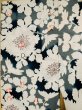 Photo18: L0309M Used Japanese women  Off White YUKATA summer(made in Japan) / Linen. Flower,   (Grade C) (18)