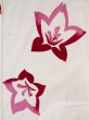 Photo3: L0309O Used Japanese women  Off White YUKATA summer(made in Japan) / Cotton. Flower   (Grade C) (3)