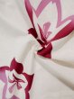 Photo12: L0309O Used Japanese women  Off White YUKATA summer(made in Japan) / Cotton. Flower   (Grade C) (12)