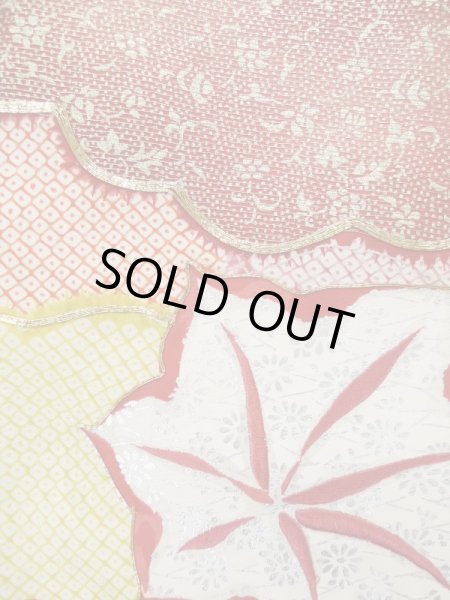 Photo8: L0309R Used Japanese womenSmoky  Green FURISODE long-sleeved / Silk. UME plum bloom,   (Grade B) (8)