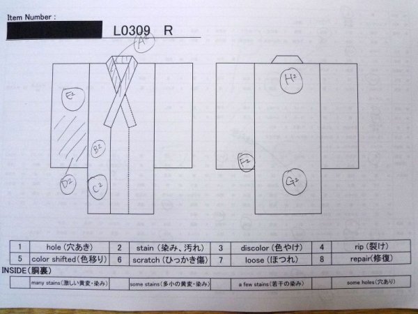 Photo16: L0309R Used Japanese womenSmoky  Green FURISODE long-sleeved / Silk. UME plum bloom,   (Grade B) (16)