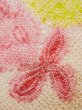 Photo11: L0309T Used Japanese womenSmoky Creamy Kahki FURISODE long-sleeved / Silk. Colud,   (Grade B) (11)