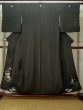 Photo1: L0316B Used Japanese women  Black TOMESODE formal / Silk. SAKURA cherry blossom,   (Grade D) (1)