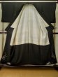 Photo3: L0316B Used Japanese women  Black TOMESODE formal / Silk. SAKURA cherry blossom,   (Grade D) (3)