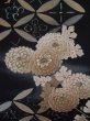 Photo9: L0316B Used Japanese women  Black TOMESODE formal / Silk. SAKURA cherry blossom,   (Grade D) (9)
