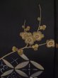 Photo10: L0316B Used Japanese women  Black TOMESODE formal / Silk. SAKURA cherry blossom,   (Grade D) (10)