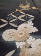 Photo15: L0316B Used Japanese women  Black TOMESODE formal / Silk. SAKURA cherry blossom,   (Grade D) (15)