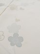 Photo11: L0316G Used Japanese women  Off White HOUMONGI formal / Silk. Chrysanthemum,   (Grade C) (11)