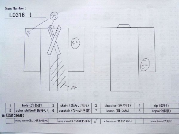 Photo13: L0316I Used Japanese womenSmoky Creamy Rose TSUKESAGE formal / Silk. Abstract pattern   (Grade C) (13)