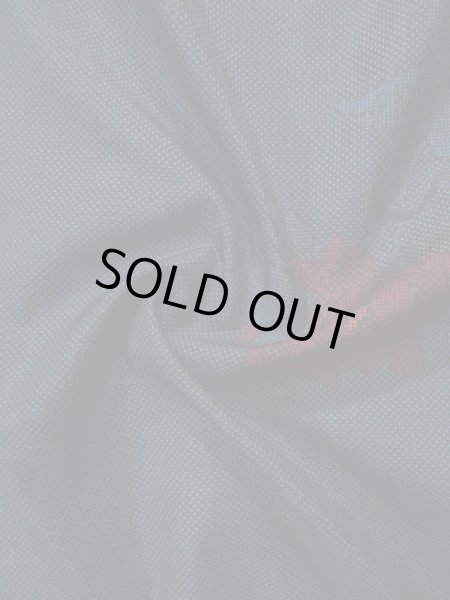 Photo13: Mint L0316J Used Japanese womenSmoky  Coral OSHIMA TSUMGI pongee / Silk. Flower   (Grade A+) (13)