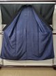 Photo2: L0316N Used Japanese men  Black Men's Kimono / Mousseline.    (Grade D) (2)