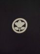 Photo3: L0316N Used Japanese men  Black Men's Kimono / Mousseline.    (Grade D) (3)