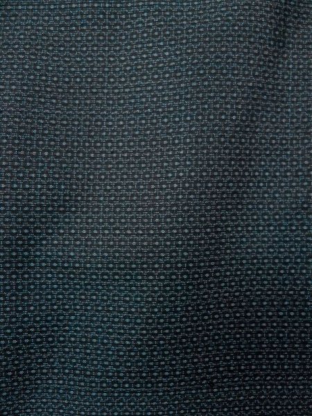 Photo5: L0316O Used Japanese men  Blue Men's Kimono / Silk. Tortoise-shell pattern― Hexagonal pattern   (Grade B) (5)
