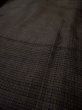 Photo8: L0316Q Used Japanese men  Brown Men's Kimono / Silk. Line padded with cotton  (Grade B) (8)