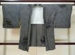 Photo1: L0318D Used Japanese women  Black HAORI short jacket / Silk. Lozenges   (Grade C) (1)