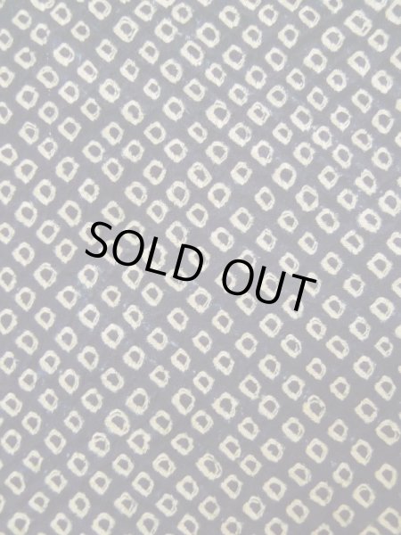 Photo8: L0318D Used Japanese women  Black HAORI short jacket / Silk. Lozenges   (Grade C) (8)