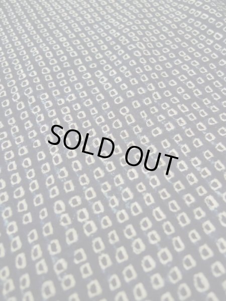 Photo10: L0318D Used Japanese women  Black HAORI short jacket / Silk. Lozenges   (Grade C) (10)