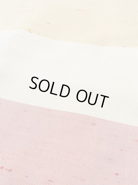 Photo9: L0318G Used Japanese womenSmoky Creamy Purple HAORI short jacket / Silk. Line   (Grade B) (9)