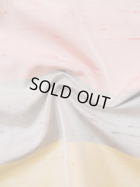 Photo11: L0318G Used Japanese womenSmoky Creamy Purple HAORI short jacket / Silk. Line   (Grade B) (11)