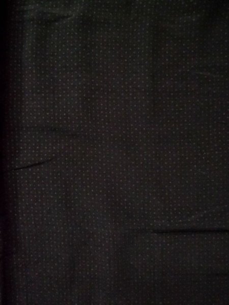 Photo4: L0318N Used Japanese men  Black Men's Haori / Silk. Dot motif in lining: strip paper  (Grade D) (4)