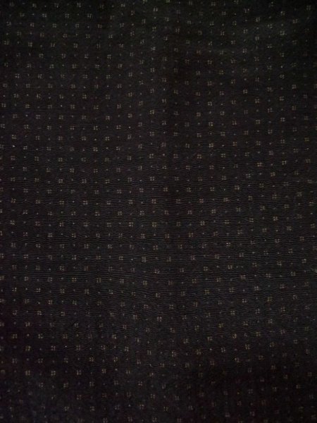 Photo5: L0318N Used Japanese men  Black Men's Haori / Silk. Dot motif in lining: strip paper  (Grade D) (5)