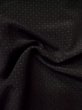 Photo9: L0318N Used Japanese men  Black Men's Haori / Silk. Dot motif in lining: strip paper  (Grade D) (9)