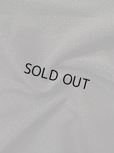 Photo10: L0318N Used Japanese men  Black Men's Haori / Silk. Dot motif in lining: strip paper  (Grade D) (10)