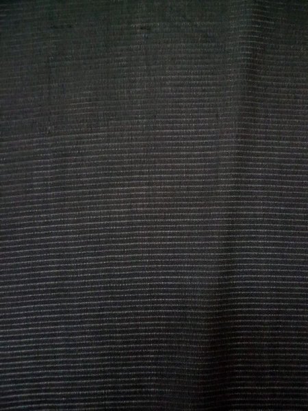 Photo6: L0318S Used Japanese men  Black Men's Haori / Silk.    (Grade D) (6)