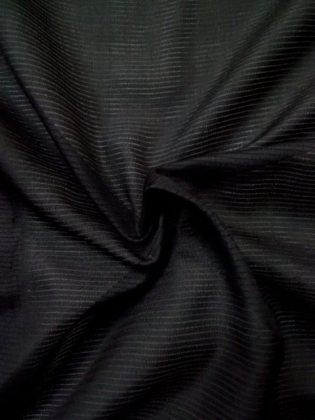 Photo10: L0318S Used Japanese men  Black Men's Haori / Silk.    (Grade D) (10)