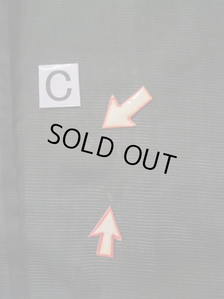 Photo14: L0318S Used Japanese men  Black Men's Haori / Silk.    (Grade D) (14)