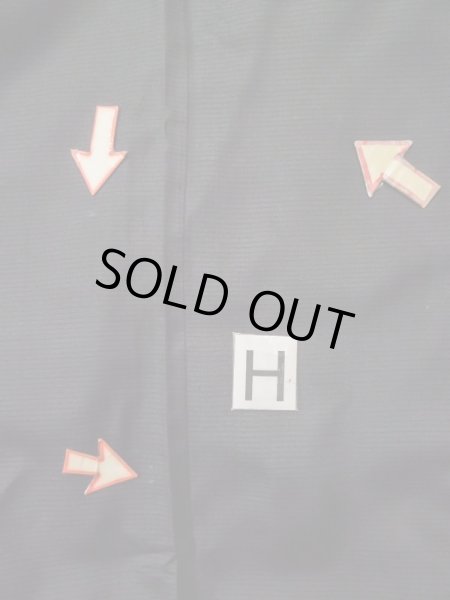 Photo19: L0318S Used Japanese men  Black Men's Haori / Silk.    (Grade D) (19)