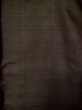 Photo3: L0318T Used Japanese menPale  Brown Men's Haori / Silk. Plaid Checks motif in lining: book  (Grade C) (3)