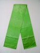 Photo1: L0323A Vintage Japanese Kimono   Yellowish Green FUKURO OBI sash Circle Silk. (Grade C) (1)