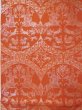 Photo3: L0323C Vintage Japanese Kimono   Vermilion FUKURO OBI sash Circle Silk. (Grade B) (3)