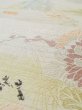 Photo11: L0323D Vintage Japanese Kimono   Ivory MARU OBI sash Chrysanthemum Silk. (Grade B) (11)