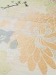 Photo12: L0323D Vintage Japanese Kimono   Ivory MARU OBI sash Chrysanthemum Silk. (Grade B) (12)