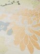 Photo12: L0323D Vintage Japanese Kimono   Ivory MARU OBI sash Chrysanthemum Silk. (Grade B) (12)