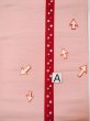 Photo10: L0323F Vintage Japanese Kimono Pink FUKURO NAGOYA OBI sash Circle Silk. (Grade C) (10)