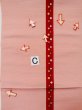 Photo12: L0323F Vintage Japanese Kimono Pink FUKURO NAGOYA OBI sash Circle Silk. (Grade C) (12)