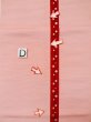 Photo13: L0323F Vintage Japanese Kimono Pink FUKURO NAGOYA OBI sash Circle Silk. (Grade C) (13)