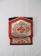 Photo2: L0323J Vintage Japanese Kimono   Black NAGOYA OBI sash Chinese flower Silk. (Grade B) (2)