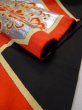 Photo12: L0323J Vintage Japanese Kimono   Black NAGOYA OBI sash Chinese flower Silk. (Grade B) (12)