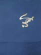 Photo3: L0323L Vintage Japanese Kimono Grayish  Blue NAGOYA OBI sash  Silk. (Grade D) (3)