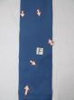 Photo16: L0323L Vintage Japanese Kimono Grayish  Blue NAGOYA OBI sash  Silk. (Grade D) (16)